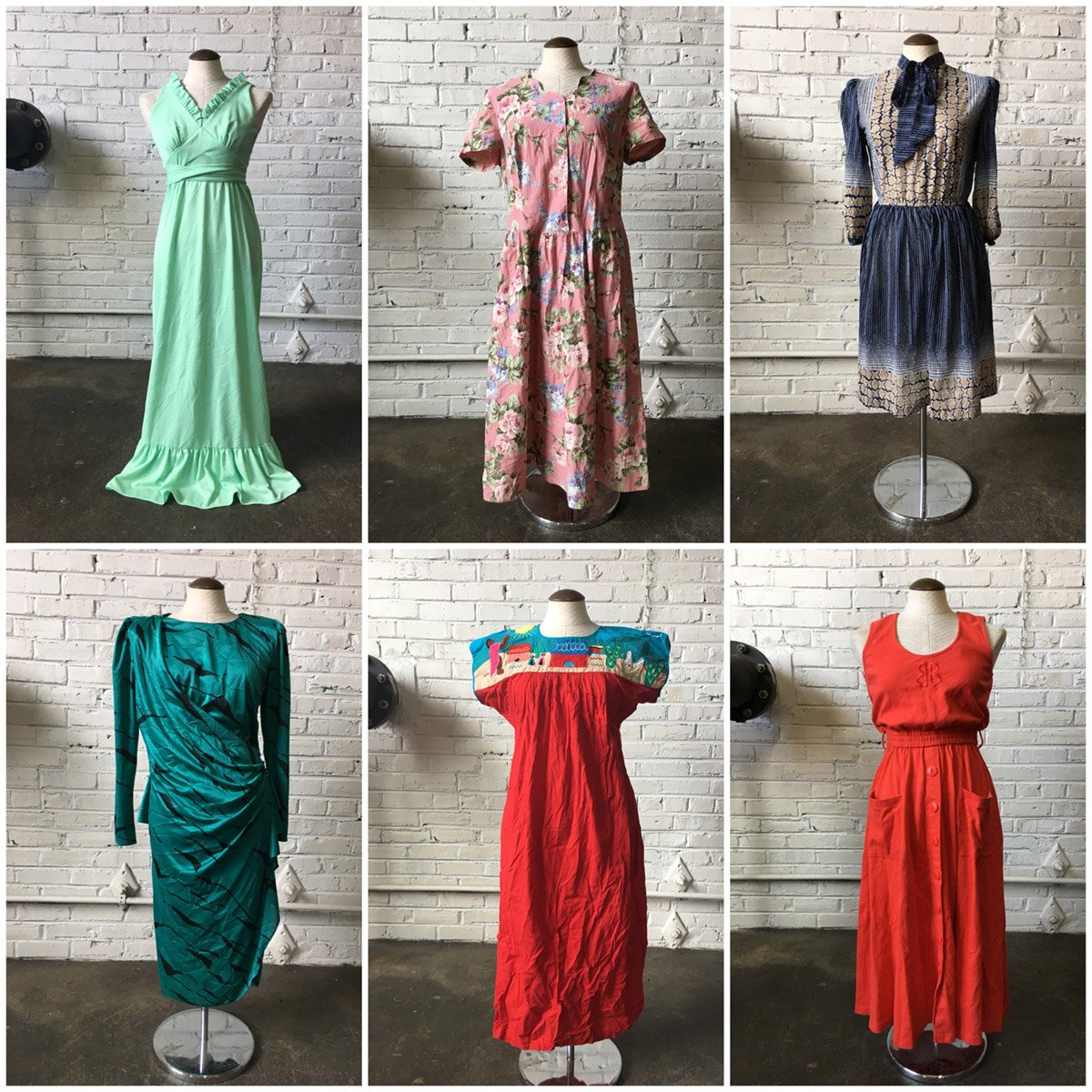 Vintage Dresses Mix all styles by the pound Bulk Vintage Clothing